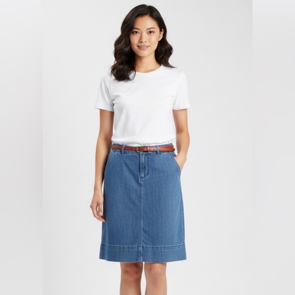 Gap Skirt Womens 6 Blue 1969 Denim Limited Edition Pencil Retro‎ Clueless Preppy
